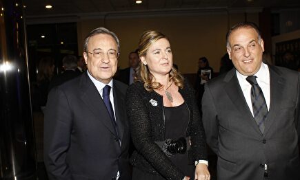 Florentino Pérez, junto a Javier Tebas. | Cordon Press/Archivo