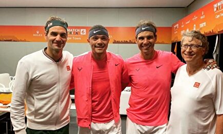 Rafa Nadal y Bill Gates jugaron un partido de exhibición con fines benéficos | EFE