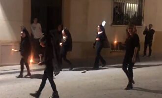 Procesión de mantillas en Porcuna (Jaén). | Imagen TV