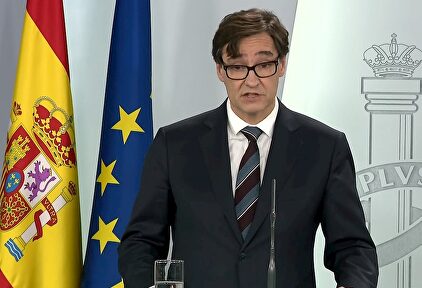 Salvador Illa, en la rueda de prensa habitual de Moncloa | EFE