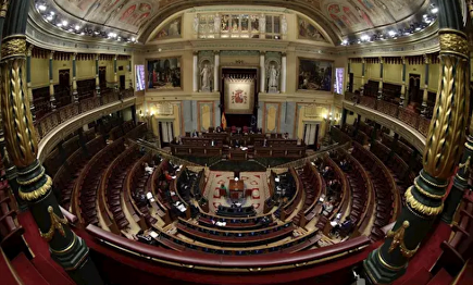 El Congreso casi vacío durante el Pleno para la prórroga del estado de alarma | Pool