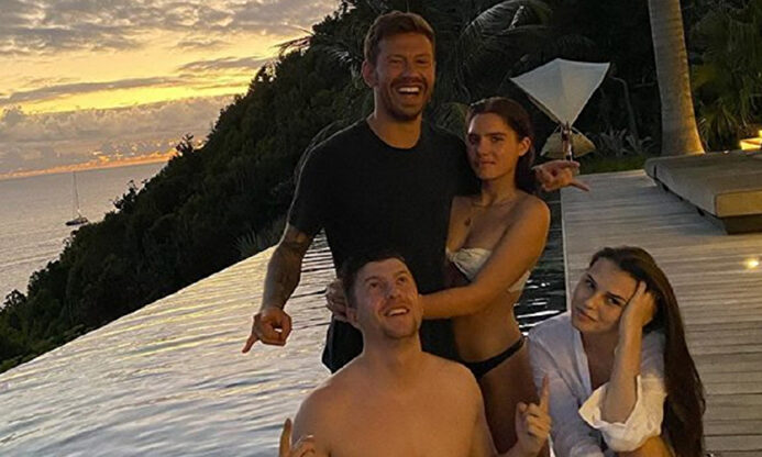 Smolov junto a su novia. | Instagram