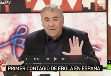 Lo que decía García Ferreras, que ahora insulta a los críticos con el Gobierno, de la crisis del ébola (2 muertos)