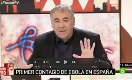 Lo que decía García Ferreras, que ahora insulta a los críticos con el Gobierno, de la crisis del ébola (2 muertos)