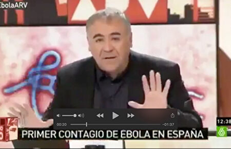Lo que decía García Ferreras, que ahora insulta a los críticos con el Gobierno, de la crisis del ébola (2 muertos)