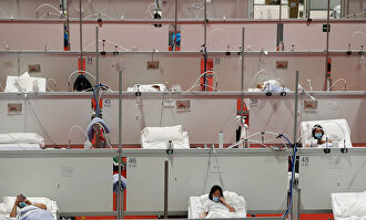 Hospital creado en Ifema por la epidemia de coronavirus. | EFE