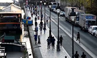 Tremendo: así se pone París cuando llega la hora permitida para salir a correr