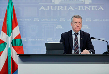 Urkullu, durante la reunión. | Europa Press