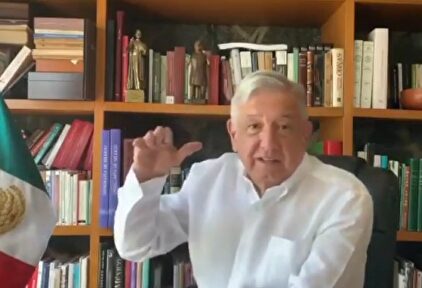 López Obrador en su mensaje de este sábado. | Imagen TV