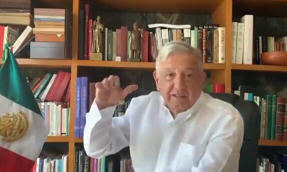 López Obrador en su mensaje de este sábado. | Imagen TV