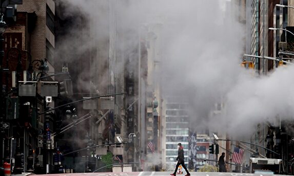 Imagen de Nueva York en plena crisis del COVID-19. | EFE