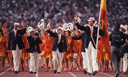 Felipe VI de España, siendo el abanderado en los JJ.OO de Barcelona. | Imagen TV