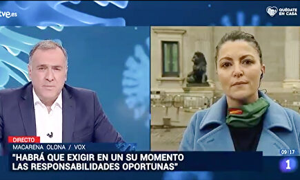 Tensión en TVE: Olona se enfrenta a Fortes por su manipulación sobre el coronavirus