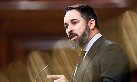 Santiago Abascal, líder de Vox, en el Congreso | EFE