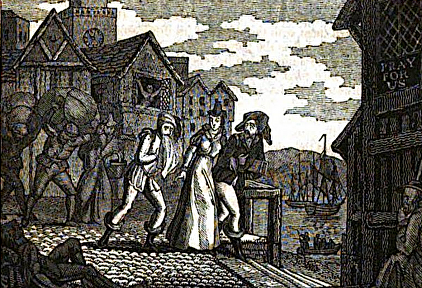 Una familia trata de escapar de la peste por el Támesis | Hathi Trust Digital Library