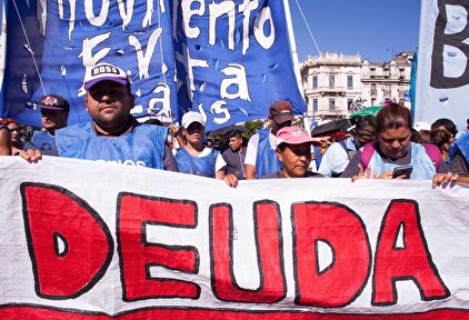 Una manifestación en Buenos Aires contra el FMI