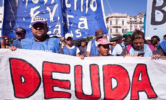 Una manifestación en Buenos Aires contra el FMI