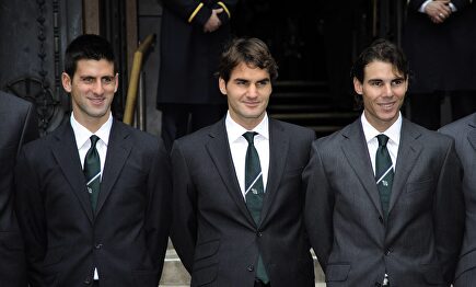 Novak Djokovic, Roger Federer y Rafa Nadal, en una imagen de archivo. | Cordon Press