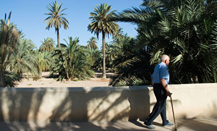 Un jubilado pasea por Elche | Alamy