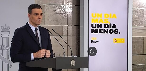 Pedro Sánchez, durante su comparecencia para prolongar el estado de alarma. | EFE