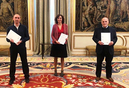 Luis Rubiales, Irene Lozano y Javier Tebas | CSD