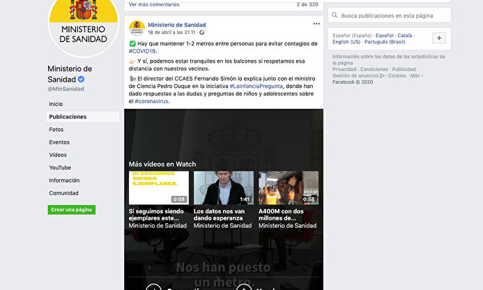 Página de Sanidad en Facebook | Facebook