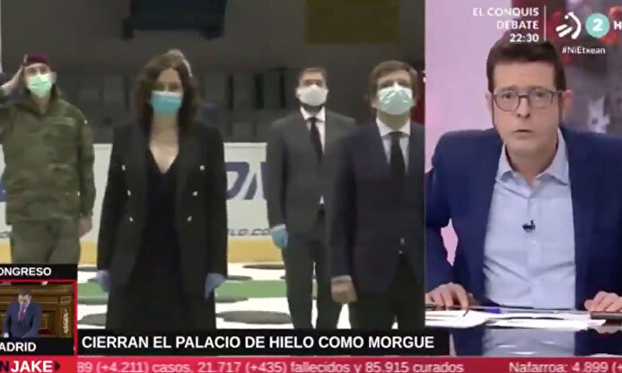 El repugnante comentario de Xabier Lapitz en la televisión vasca  sobre el homenaje a los fallecidos en la morgue de Madrid 