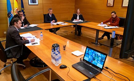 El vicepresidente de la Xunta, Alfonso Rueda, preside la reunión del Centro de Coordinación Operativa (Cecop) de Galicia | Xoán Crespo