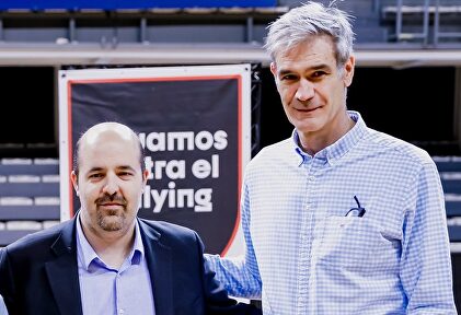 Gorka Aixás, presidente del Morabanc Andorra, junto a Antonio Marín, presidente de la ACB | Morabanc Andorra