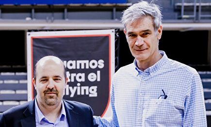Gorka Aixás, presidente del Morabanc Andorra, junto a Antonio Marín, presidente de la ACB | Morabanc Andorra