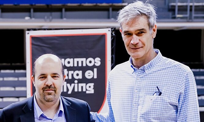 Gorka Aixás, presidente del Morabanc Andorra, junto a Antonio Marín, presidente de la ACB | Morabanc Andorra