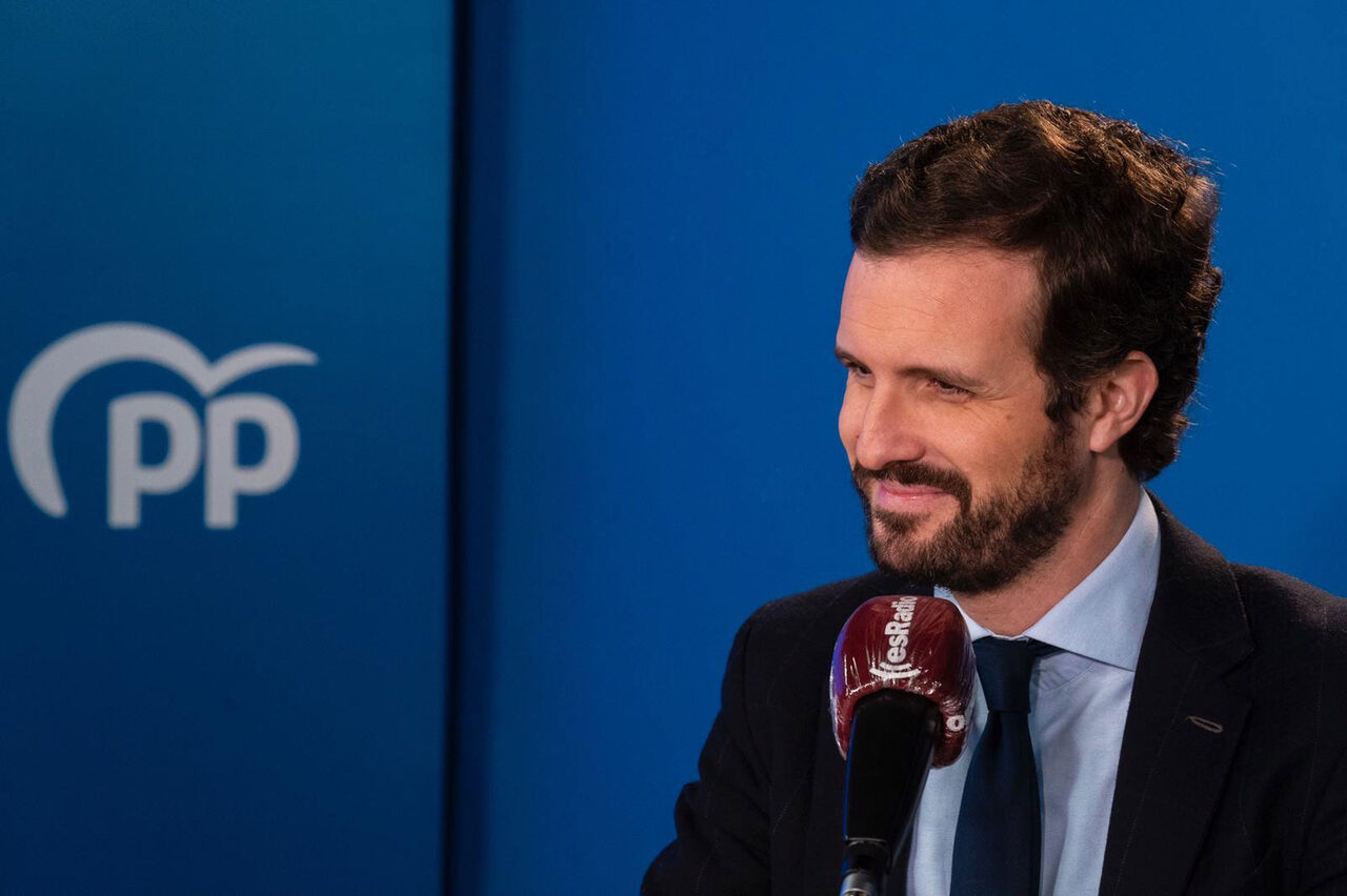 Casado, durante la entrevista. | PP
