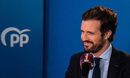 Casado, durante la entrevista. | PP