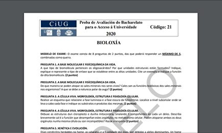 Modelo de examen de Biología para la selectividad de 2020 | Europa Press