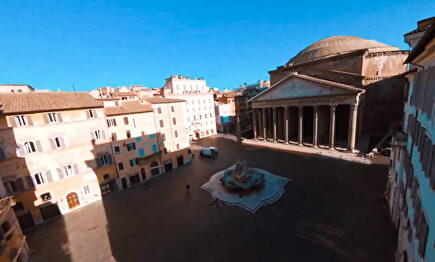 La inusual y espectacular imagen del Pantheon de Roma a vista de dron