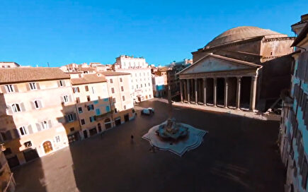 La inusual y espectacular imagen del Pantheon de Roma a vista de dron