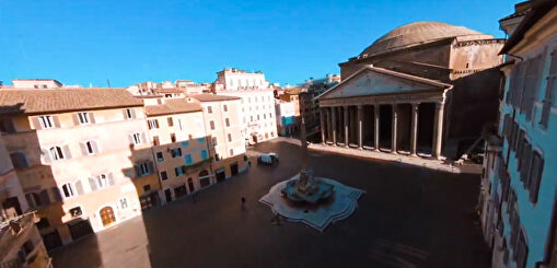 La inusual y espectacular imagen del Pantheon de Roma a vista de dron