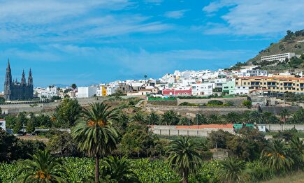 Vista del municipio de Arucas. | Wikipedia - Bengt Nyman