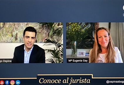El abogado Juango Ospina y la decana del Ilustre Colegio de Abogados de Barcelona, María Eugencia Gay | Youtube