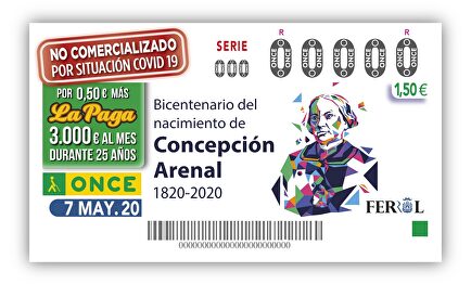 El cupón de la Once en confinamiento" homenajea hoy a Concepción Arenal | ONCE