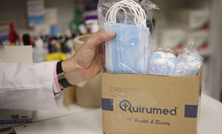 Mascarillas en una farmacia. | Europa Press