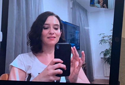 Ayuso, en las dependencias cedidas por Sarasola | Instagram