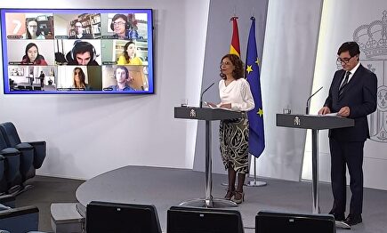 Montero e Illa, en la rueda de prensa tras el consejo de ministros. | EFE