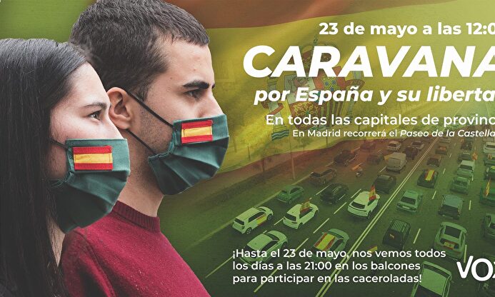 Cartel de la 'Caravana por España y su libertad' de Vox. | Vox