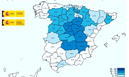 Mapa elaborado con los resultados del estudio de seroprevalencia. | Ministerio de Sanidad