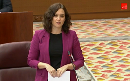 La contundente respuesta de Díaz Ayuso: "Yo no soy como Podemos, no tengo mansiones pagadas por el tesorero de mi partido"