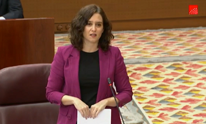 La contundente respuesta de Díaz Ayuso: "Yo no soy como Podemos, no tengo mansiones pagadas por el tesorero de mi partido"