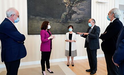 Isabel Díaz Ayuso en la toma de posesión de los nuevos cargos de la recién creada Viceconsejería de Salud Pública y Plan COVID-19 | EFE