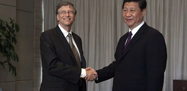 Bill Gates y Xi JinPing, secretario general del Partido Comunista Chino | Twitter