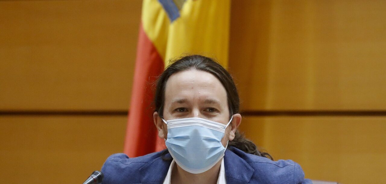 Pablo Iglesias, este jueves, en la Comisión de Derechos Sociales del Senado. | EFE